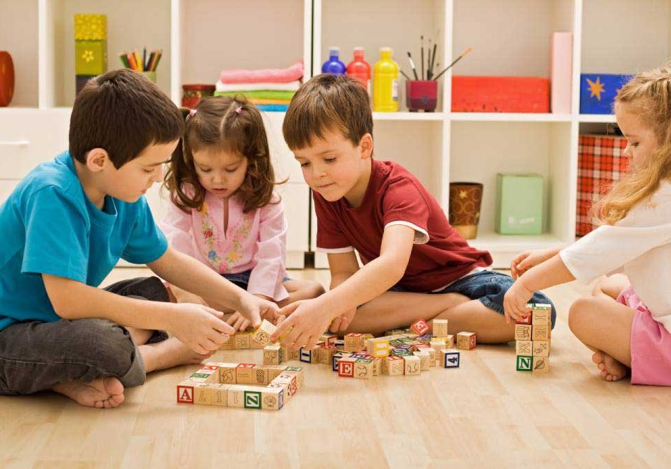 Children playing on floor